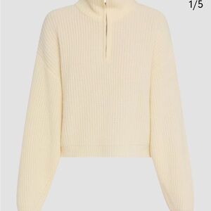 Elegant Cream Turtleneck Sweater for Women
